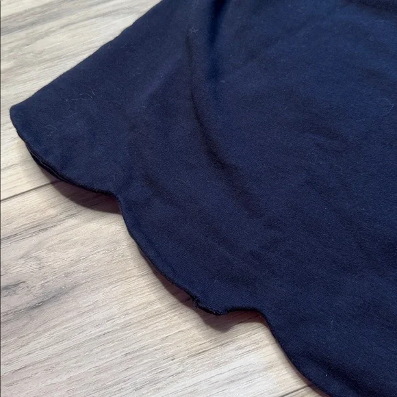 Classic Navy Fleece Dress with White Collar - Picture 5 of 7